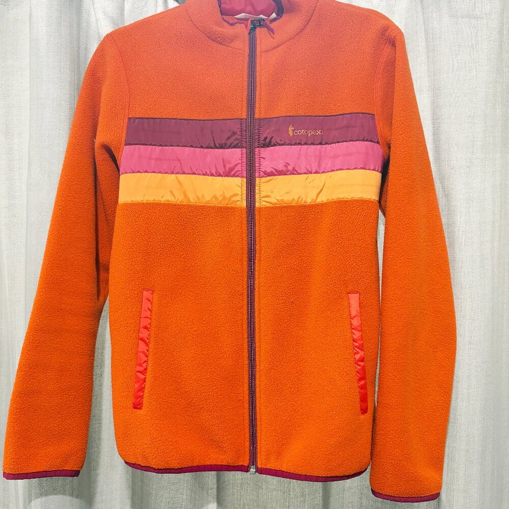 Cotopaxi Fleece Jacket, Orange, Size Youth XL/Women's S